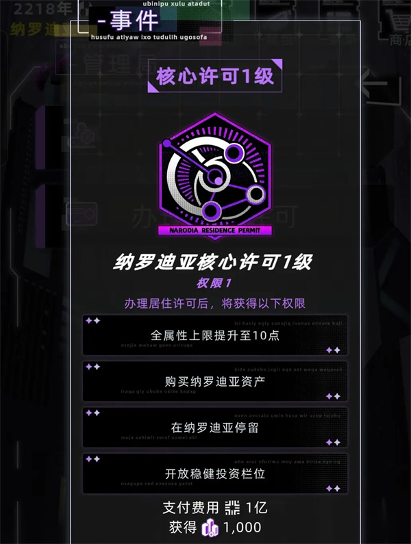 未来人生纳罗迪亚许可证作用及获取方法